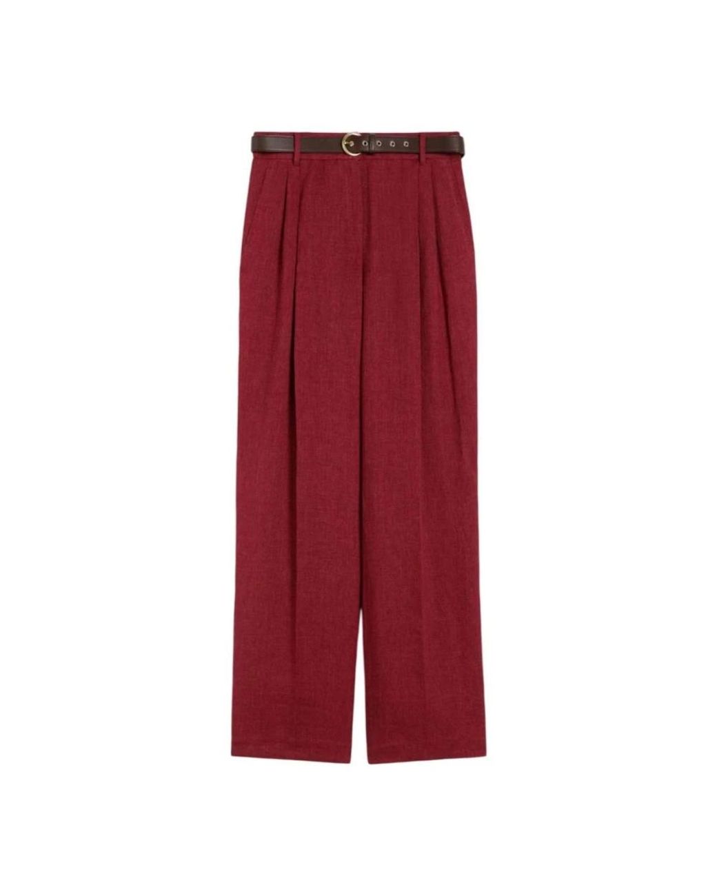 Max Mara Red Wide Trousers