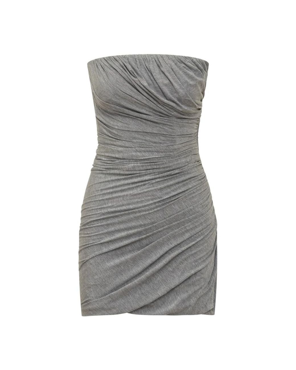 The Attico Gray Short Dresses
