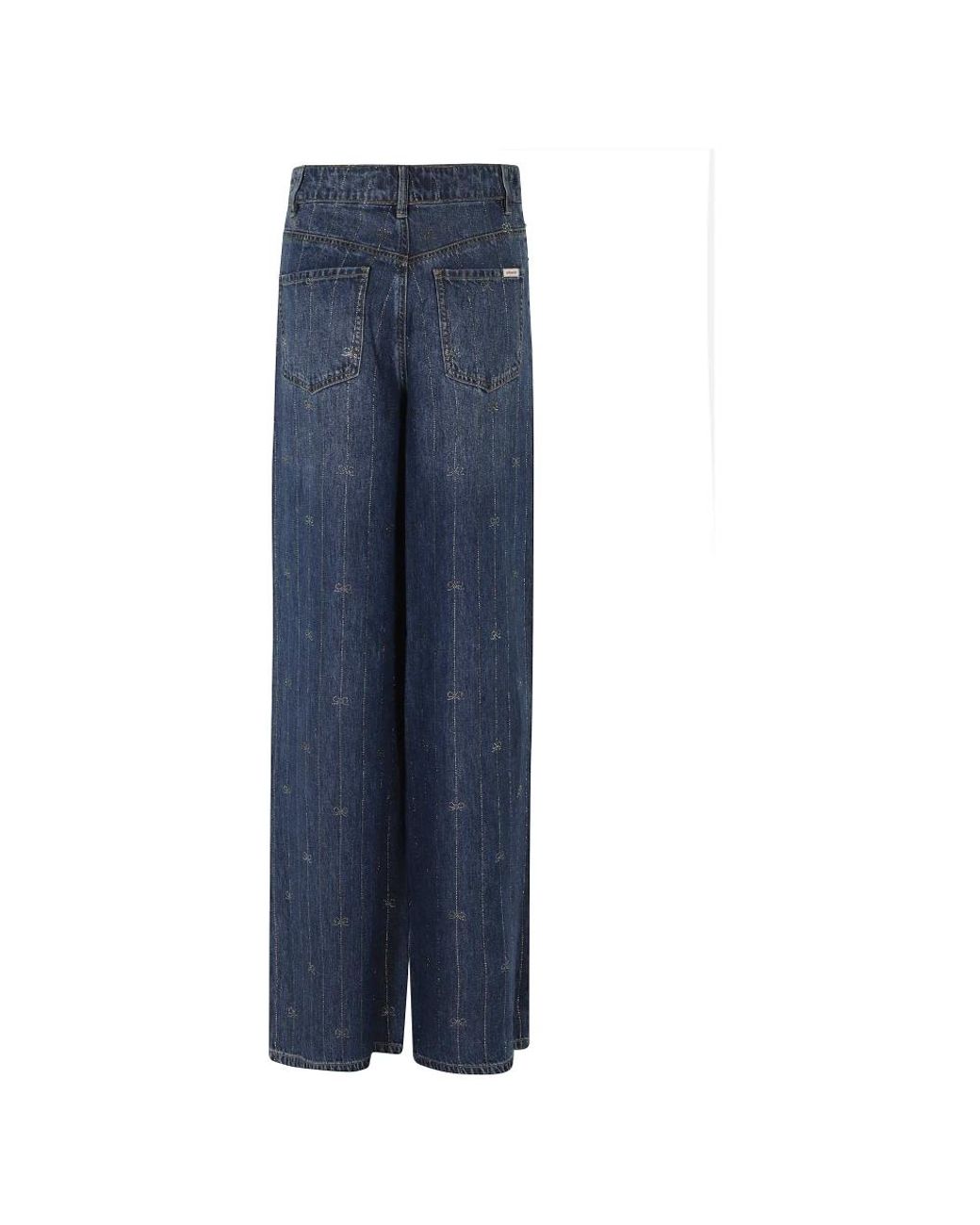 Self-Portrait Blue Wide Jeans