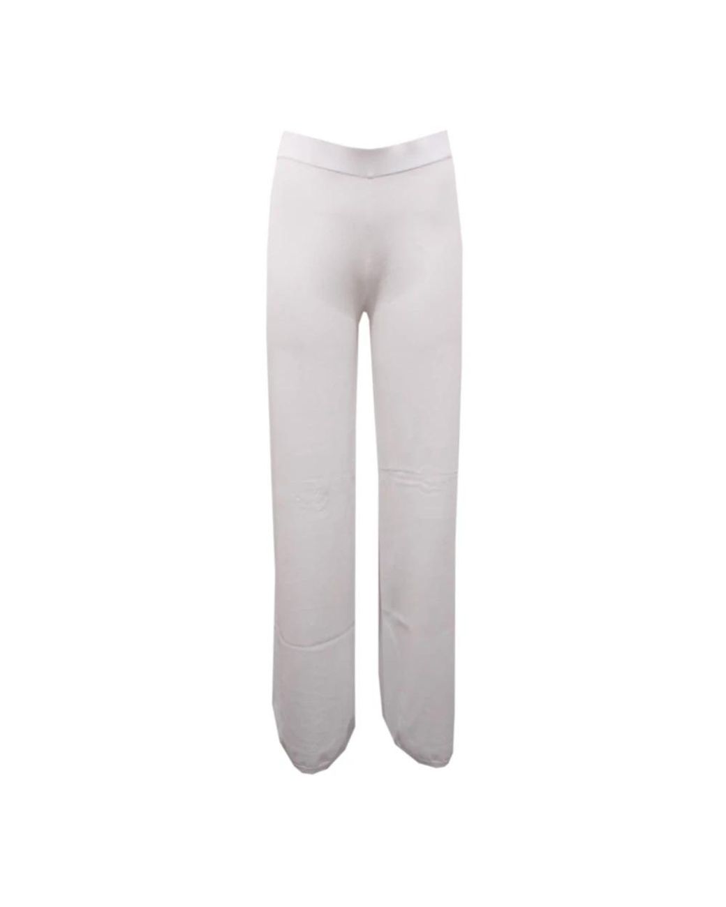 Kangra Broeken ,Wit ,Palazzo Viscose Pant in het Gray