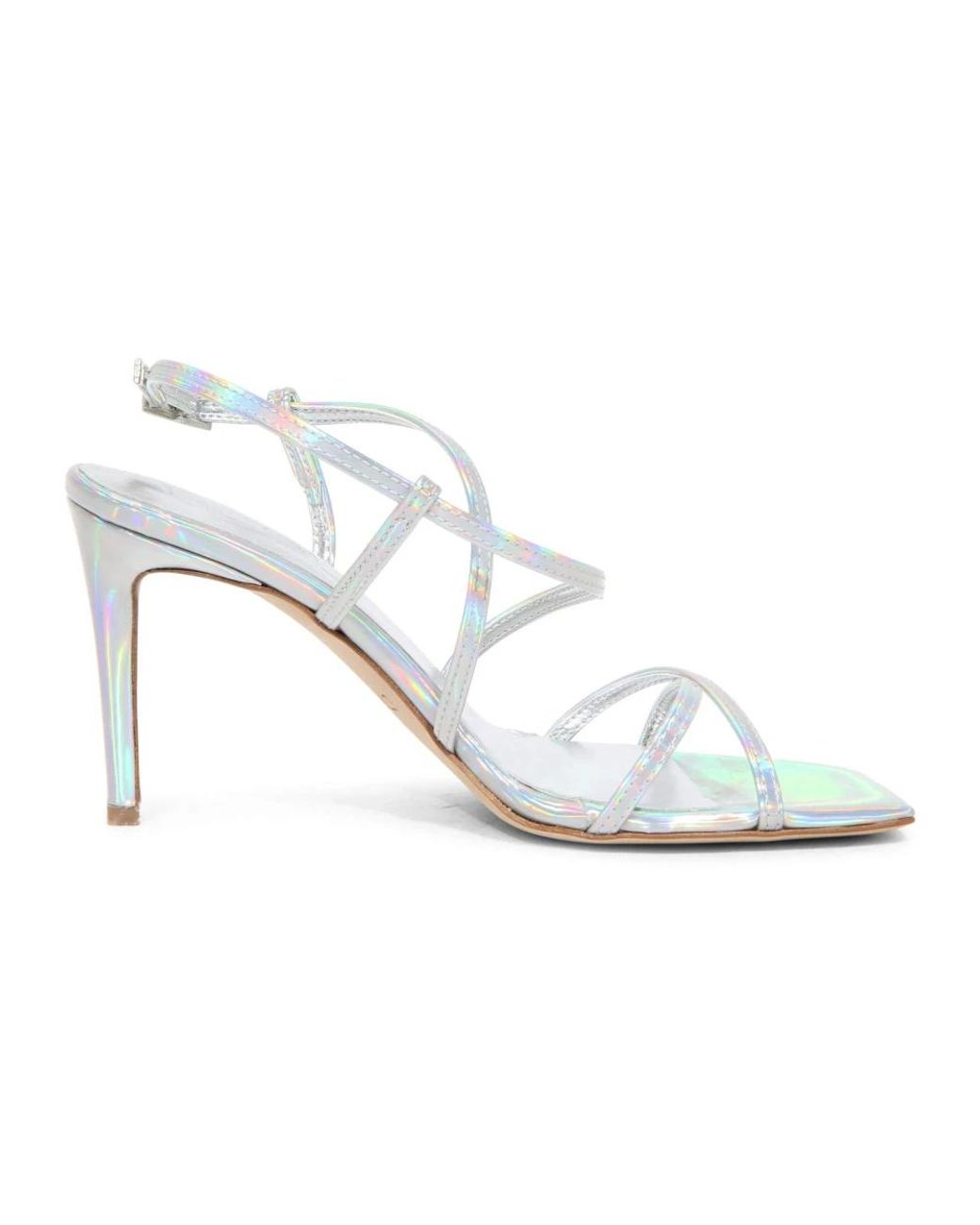 NCUB White Schimmernde Mony Sandale