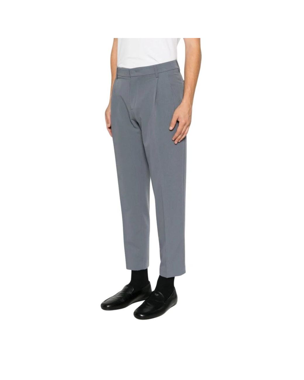 Patrizia Pepe Blue Cropped Trousers for men
