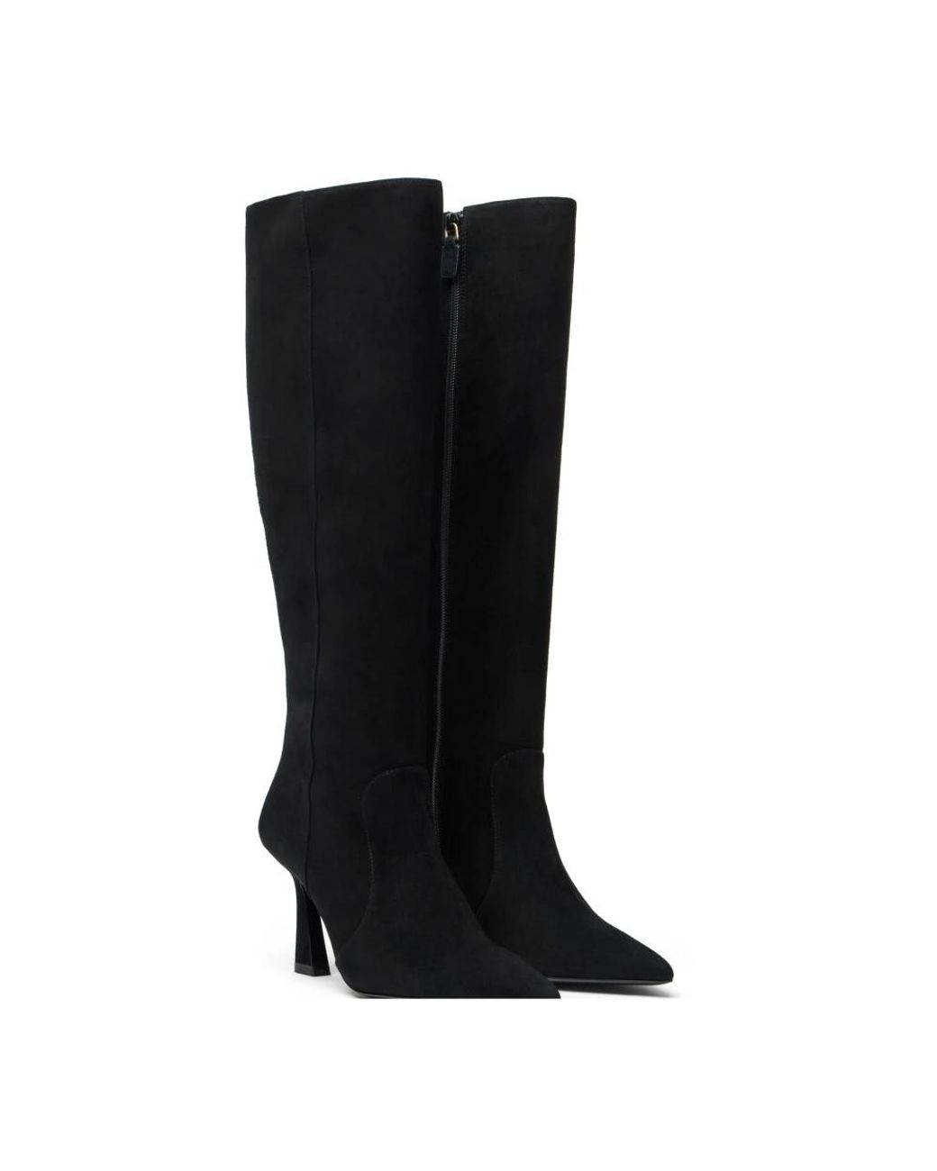 Stuart Weitzman Black Vinnie Zip Boot 85
