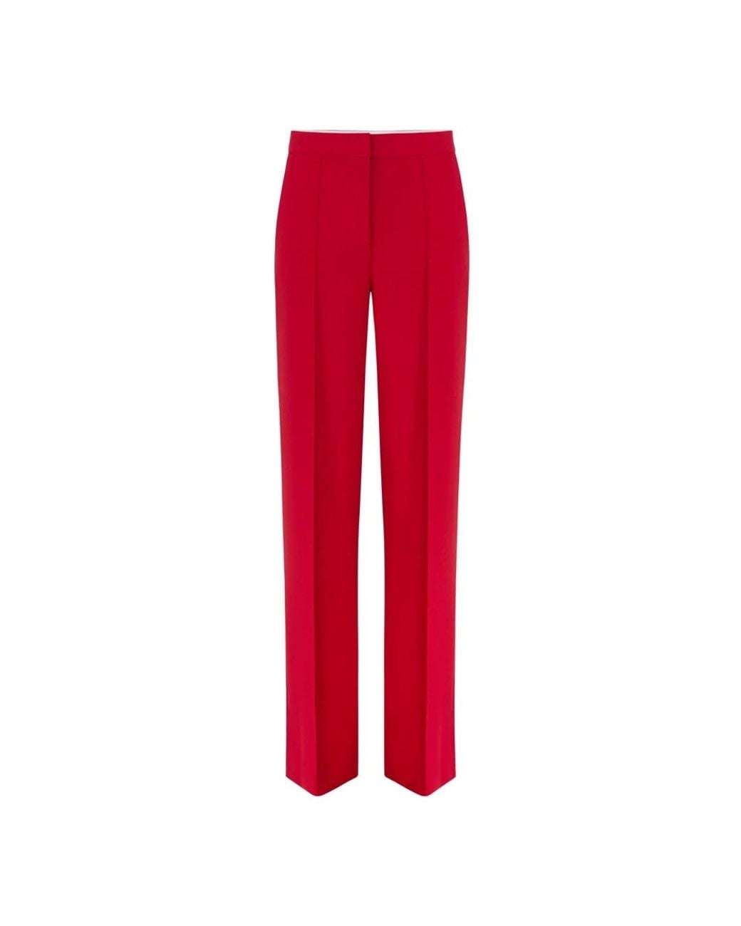 Elisabetta Franchi Red Wide Trousers