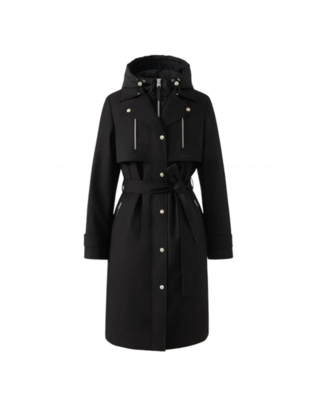 Mackage Lange Trenchcoat in het Black