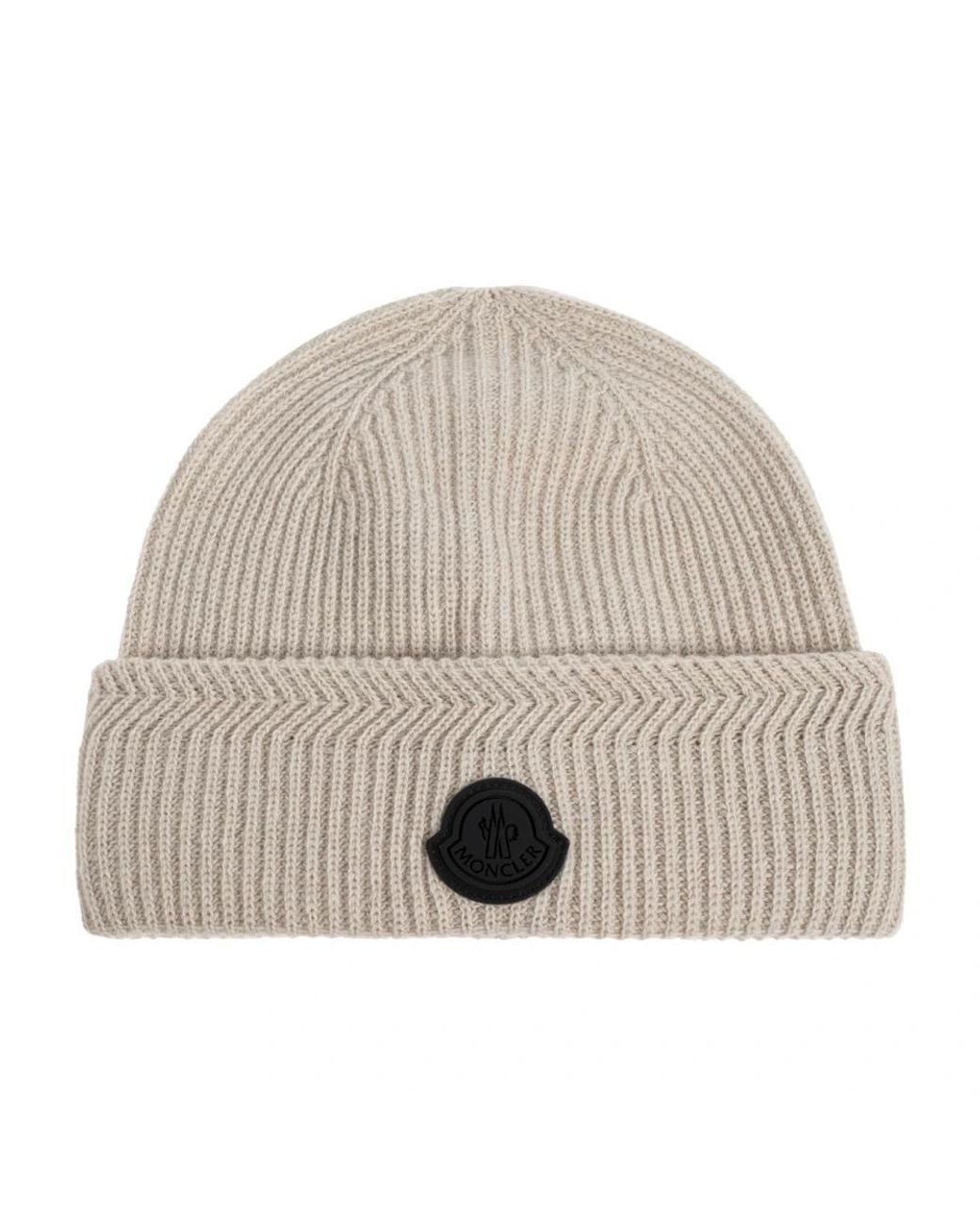 Moncler Accessoires ,Wol Wool Beanie in het Natural voor heren