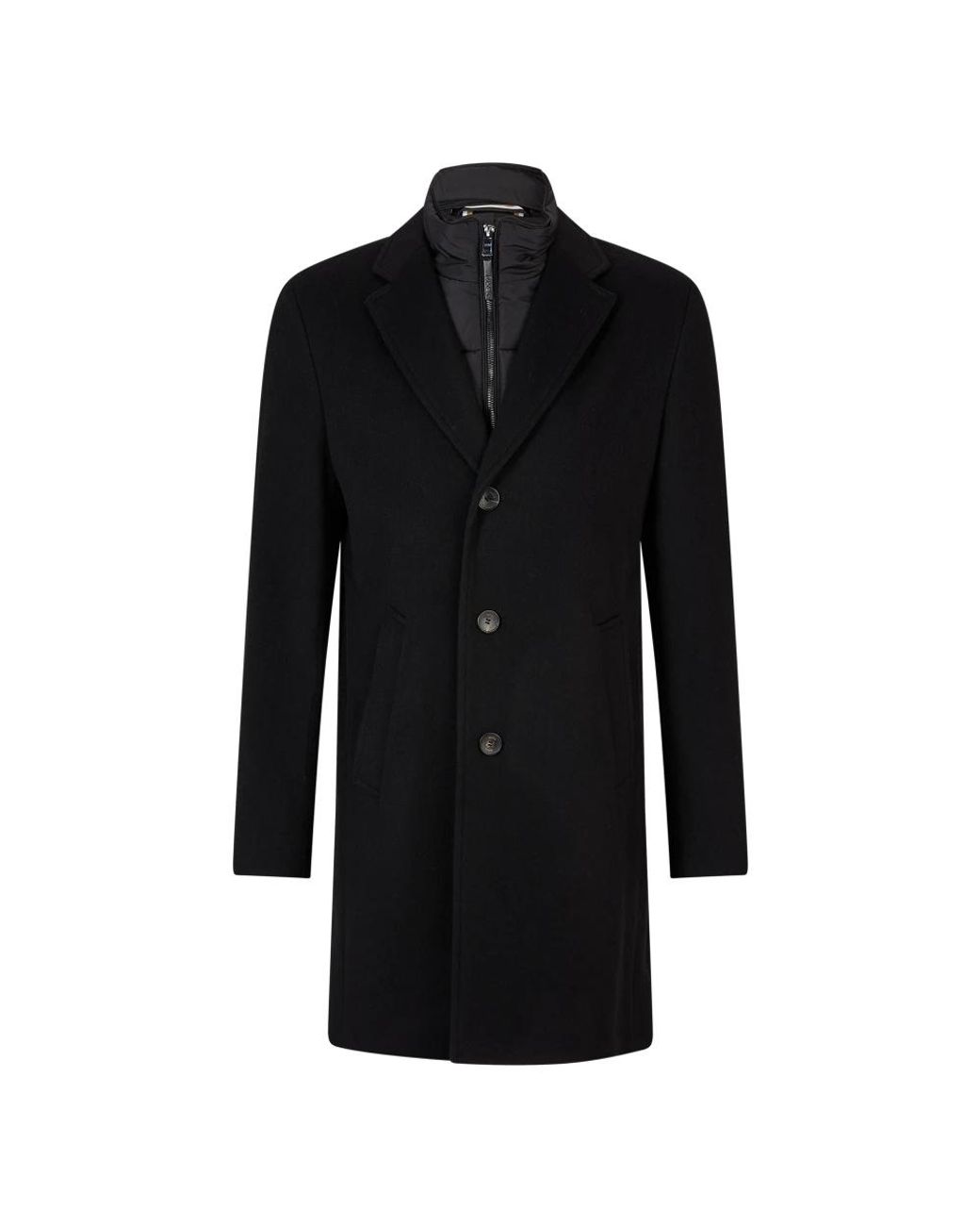 Boss Jassen ,Zwart ,Wol Single-Breasted Coats in het Black voor heren
