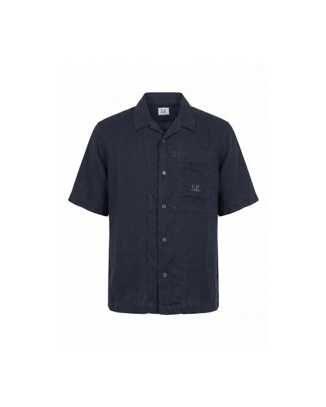 C P Company Blue Short Sleeve Shirts for men