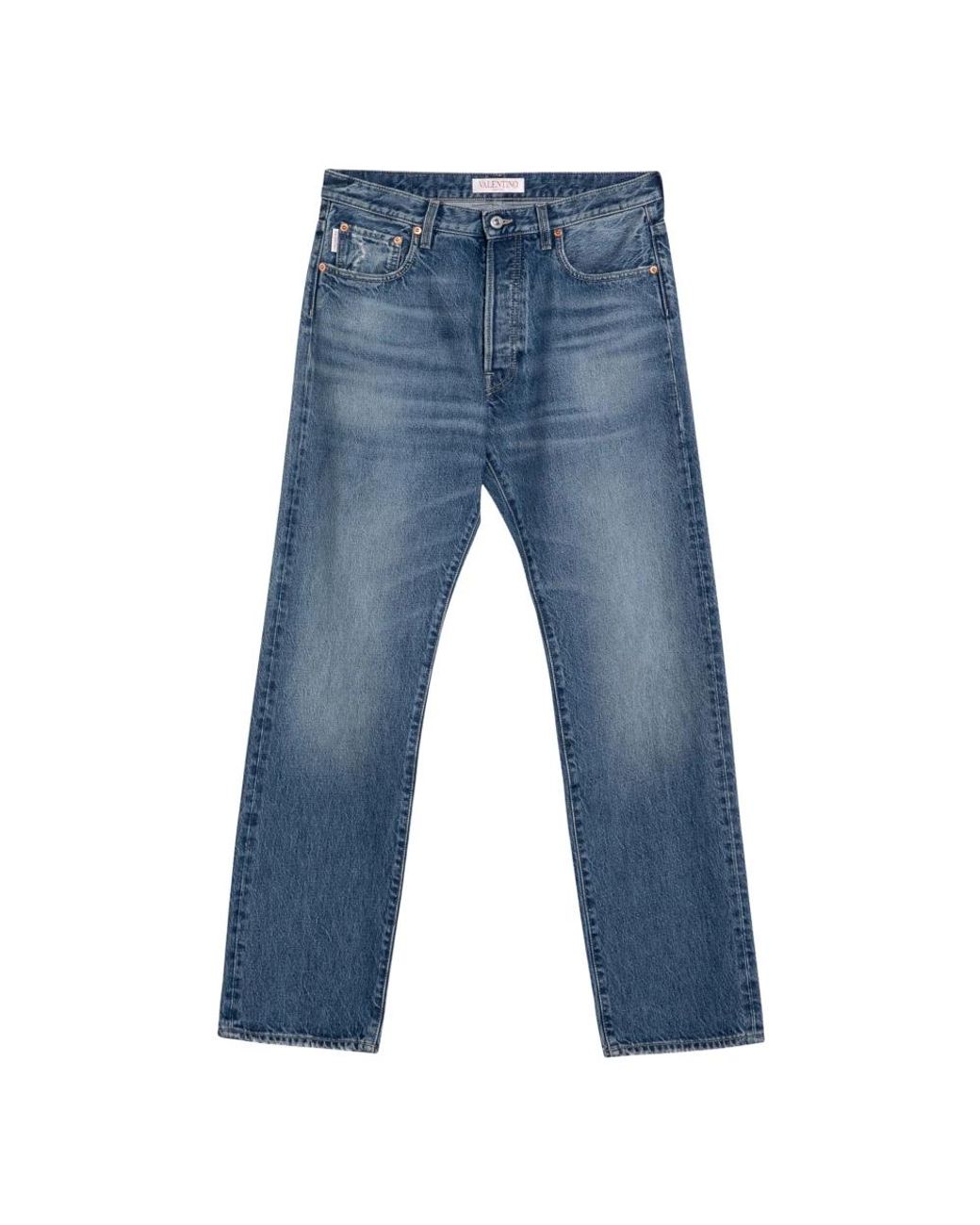 Valentino Blue Straight Fit Jeans for men