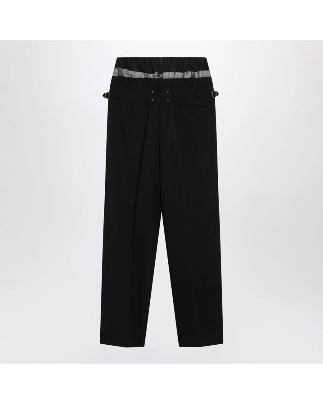 Maison Margiela Black Straight Trousers for men