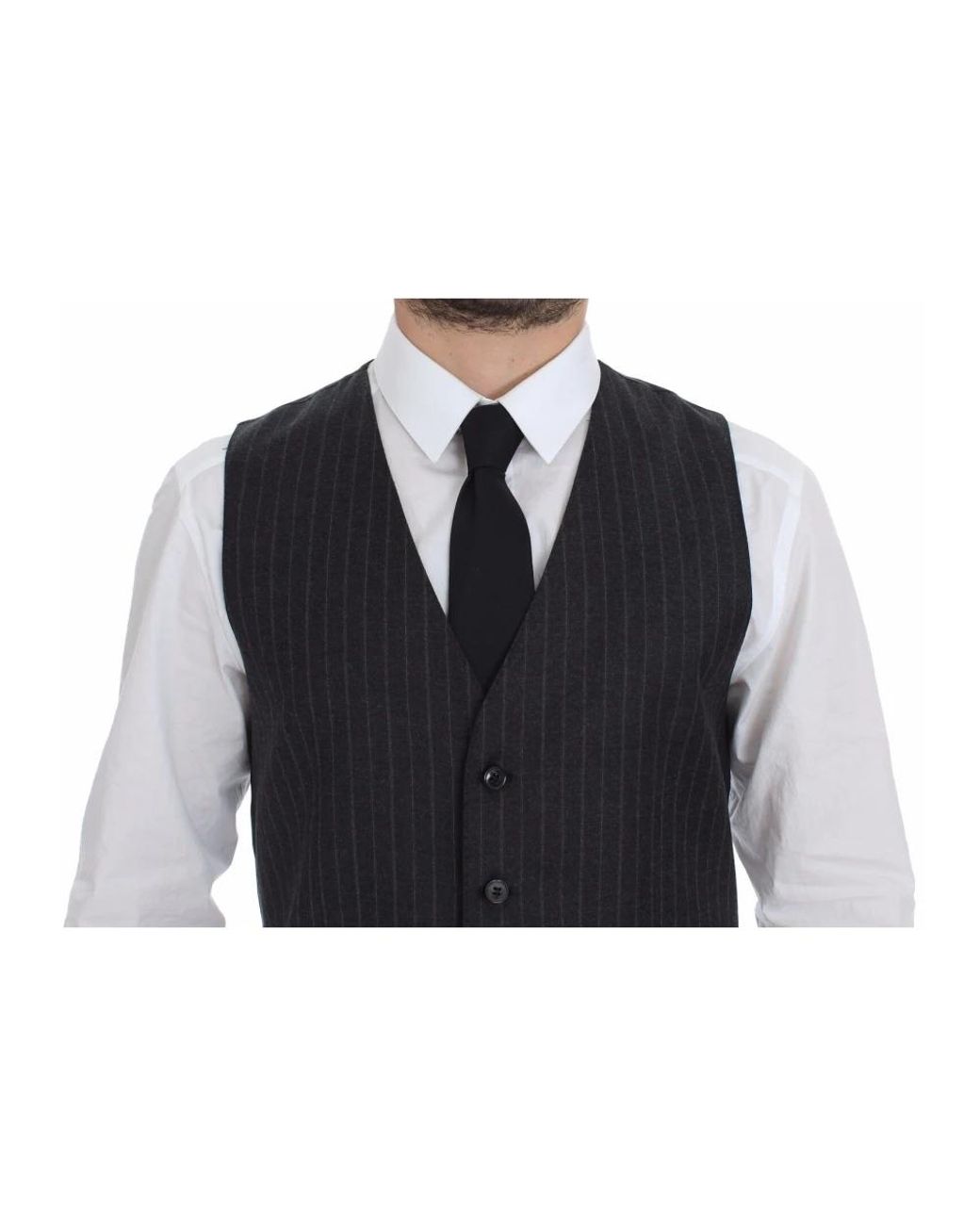 Dolce & Gabbana Black Waistcoats for men