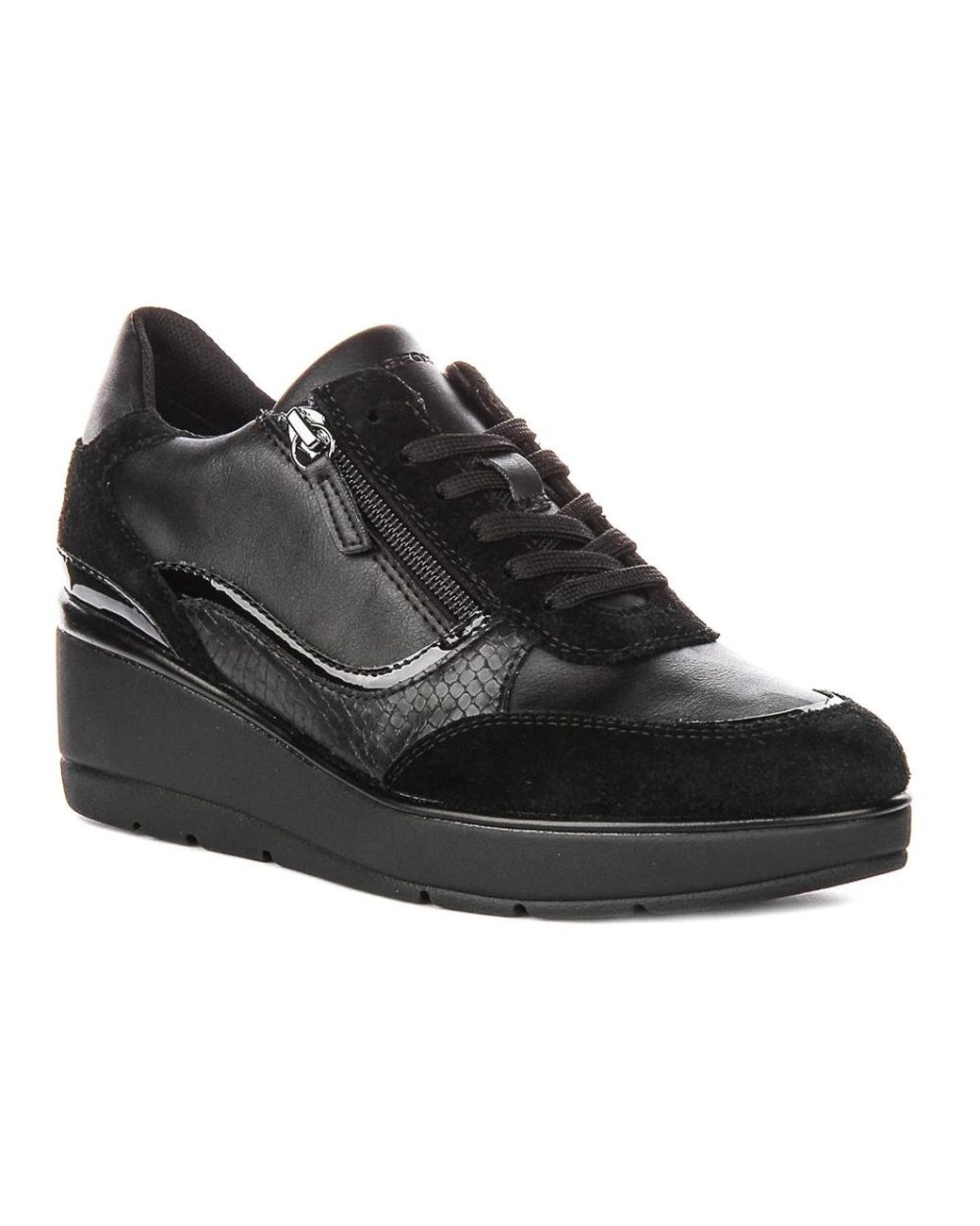 Geox Black Wedges