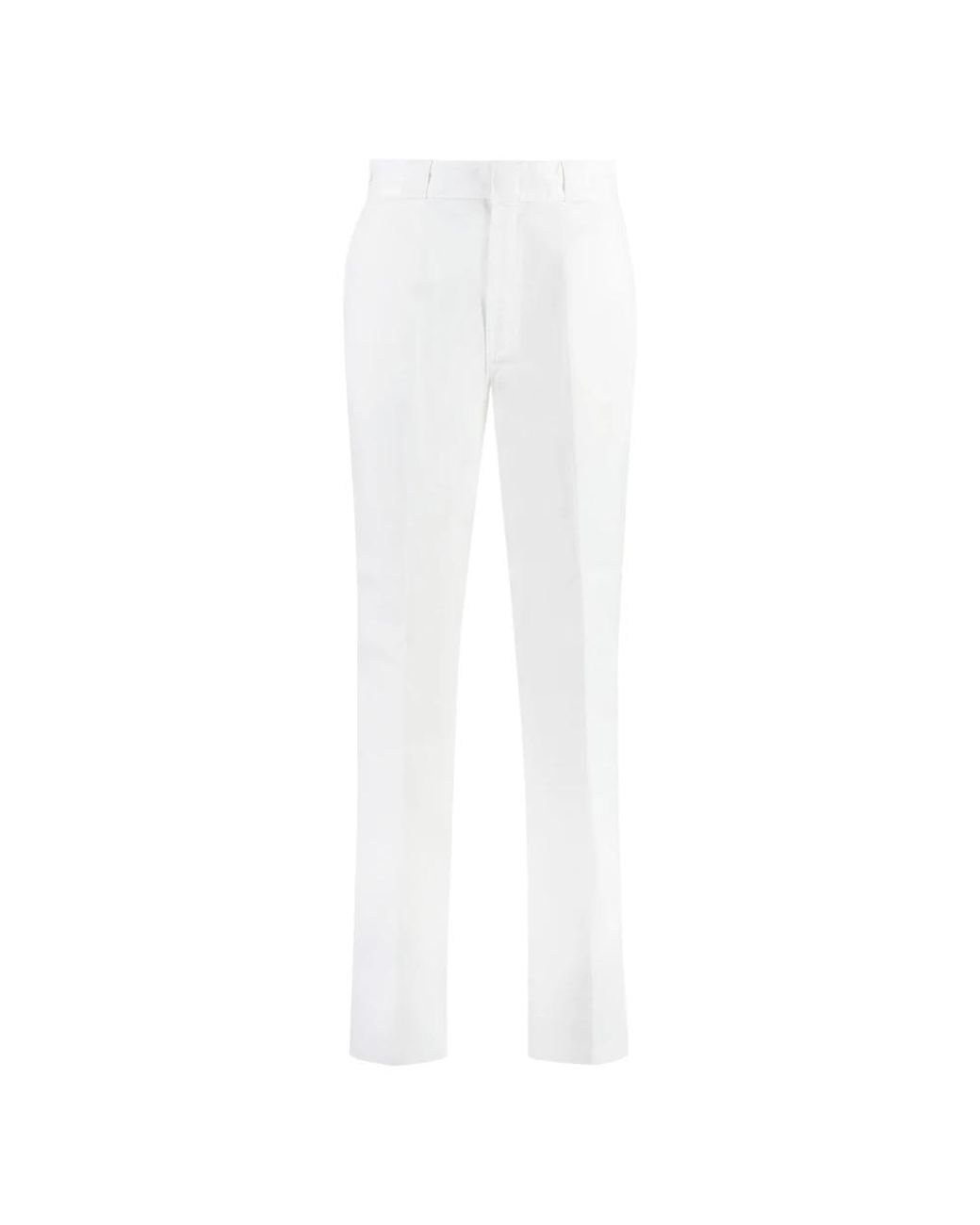 Dickies White Straight Trousers