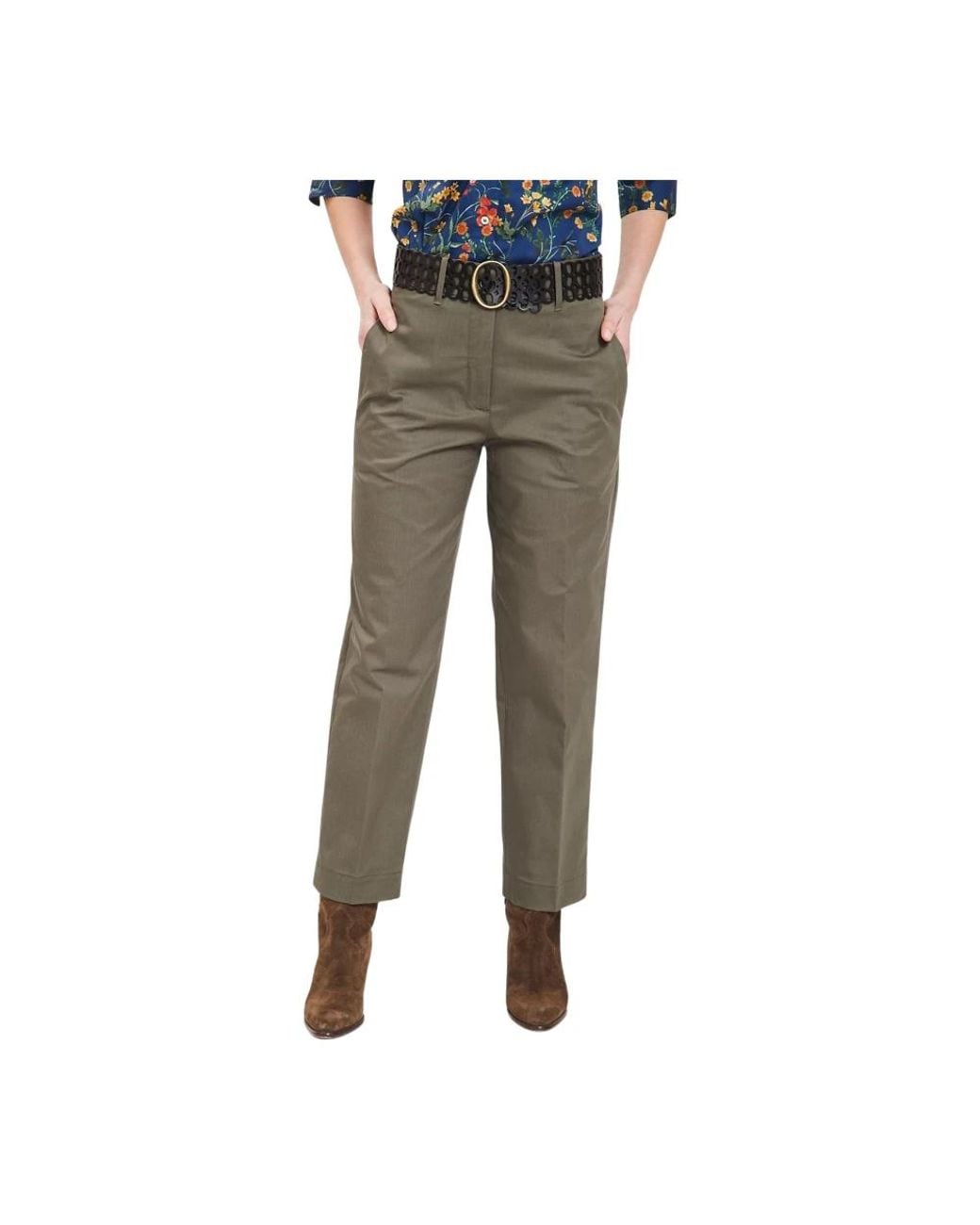 Nine:inthe:morning Green Cropped Trousers