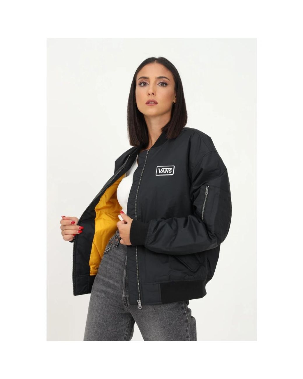 Bomber Jackets Vans en coloris Black
