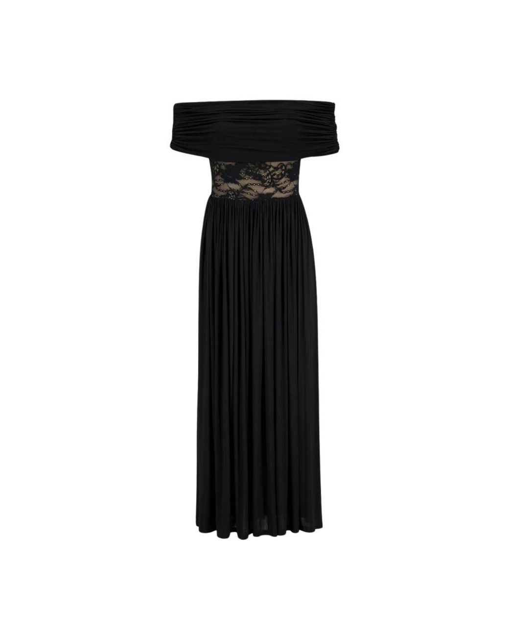 Zimmermann Rebellion Off-Shoulder Kant Detail Jurk in het Black