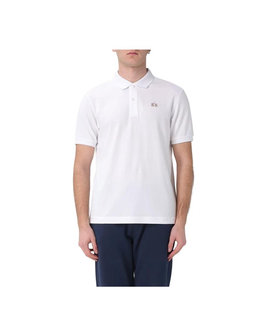 La Martina White Polo Shirts for men