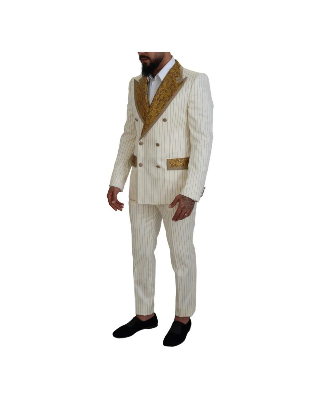 Dolce & Gabbana Natural Double Breasted Suits for men