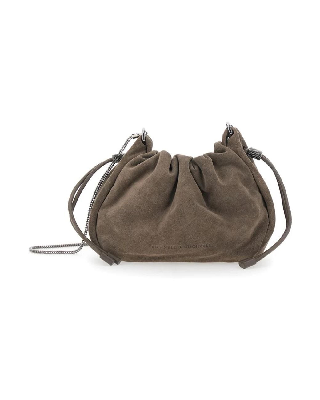 Brunello Cucinelli Brown Bucket Mellow Mini