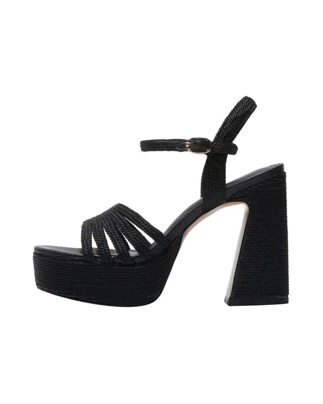 Emanuélle Vee Black Giunone Platform Sandal