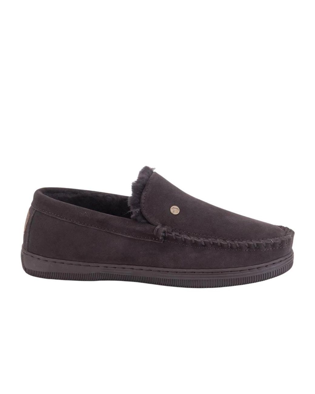 Warmbat Schoenen ,Bruin ,Suède Grizzly Suède Choco Pantoffels in het Brown voor heren