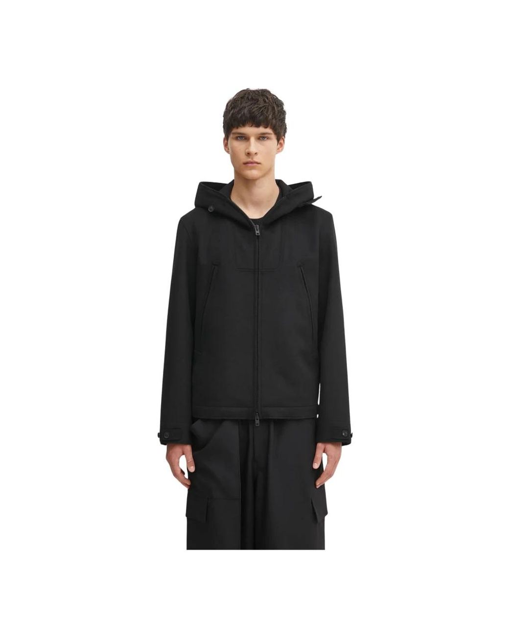 Y-3 Bonded Melton Jacket in het Black voor heren