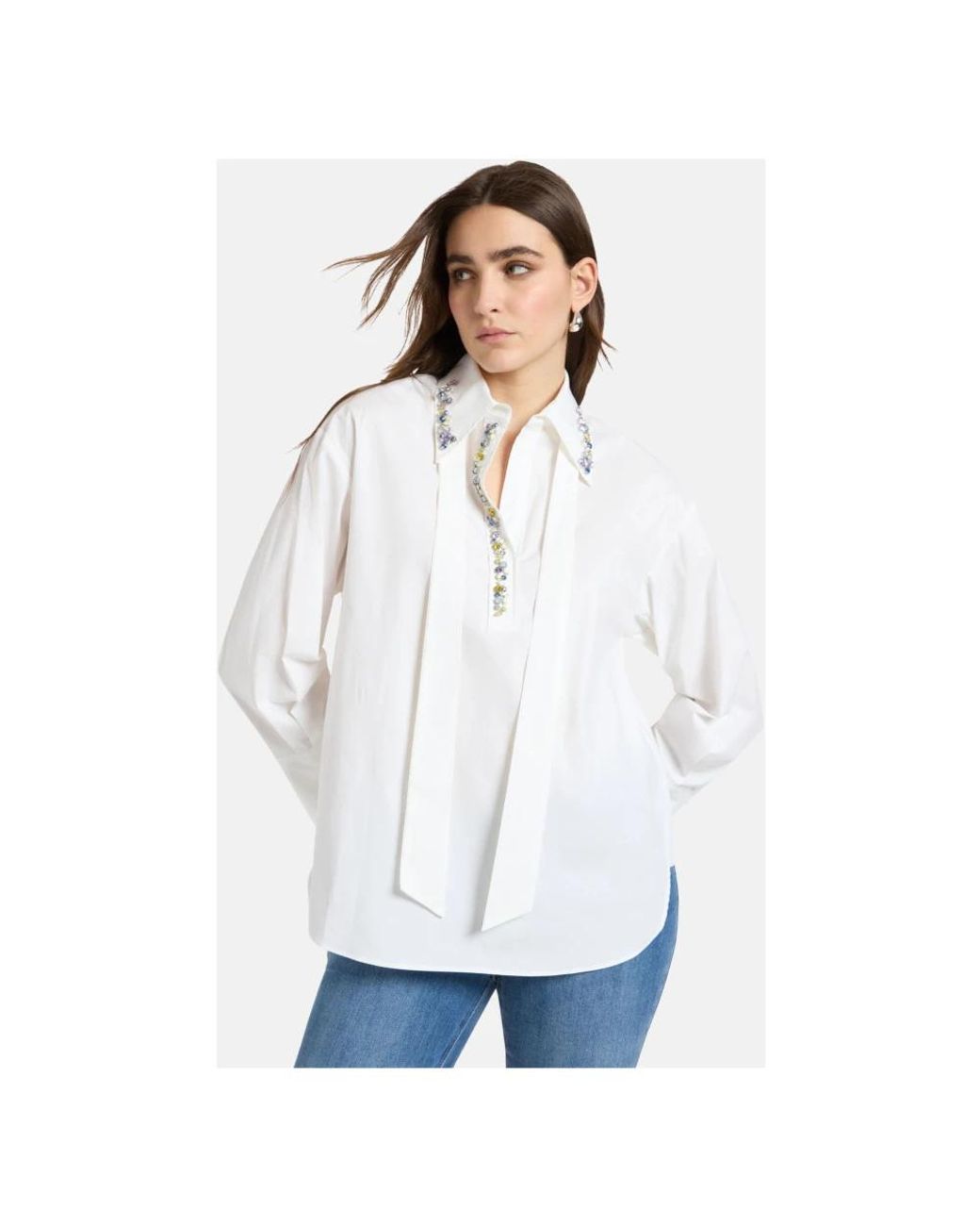 Blouses Elena Miro de color White