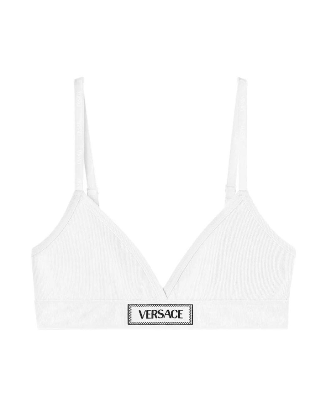 Versace Ondergoed ,Wit ,Katoen Vintage Logo Geborduurd Katoenen Ondergoed in het White