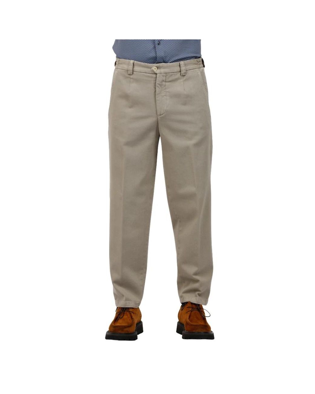 BRIGLIA Gray Chinos for men