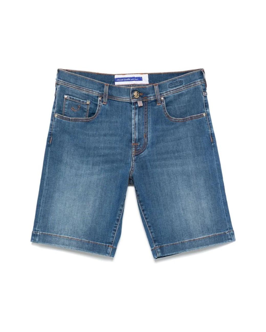 Jacob Cohen Blue Denim Shorts for men