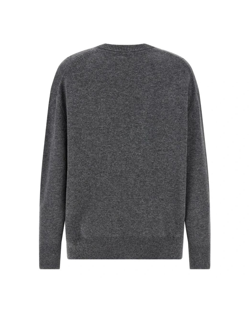 Jil Sander Gray V-Neck Knitwear