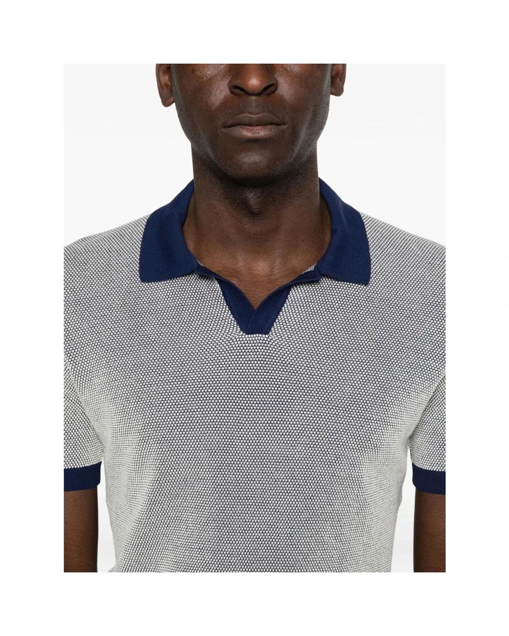 Gran Sasso Blue Polo Shirts for men