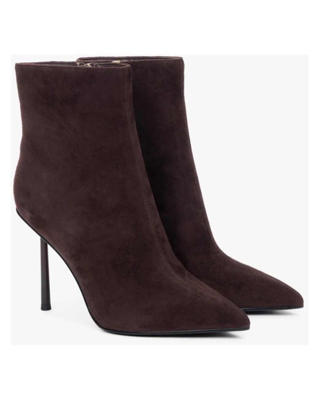 ESTRO Brown Heeled Boots