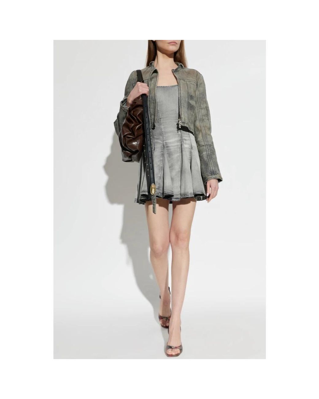 DIESEL Gray Short Dresses