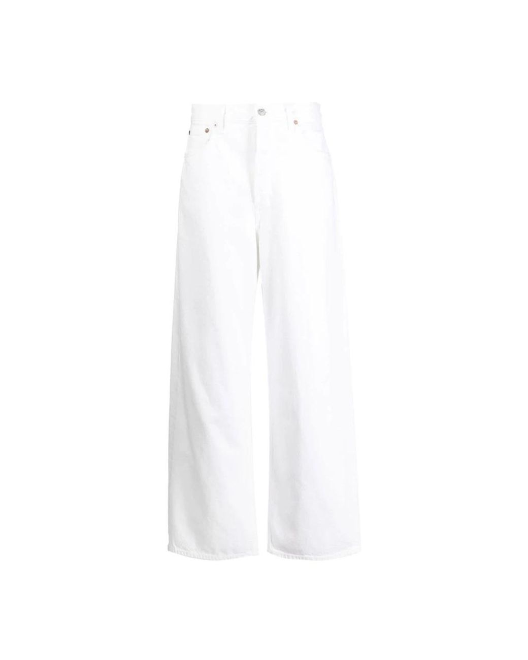Agolde White Wide Jeans