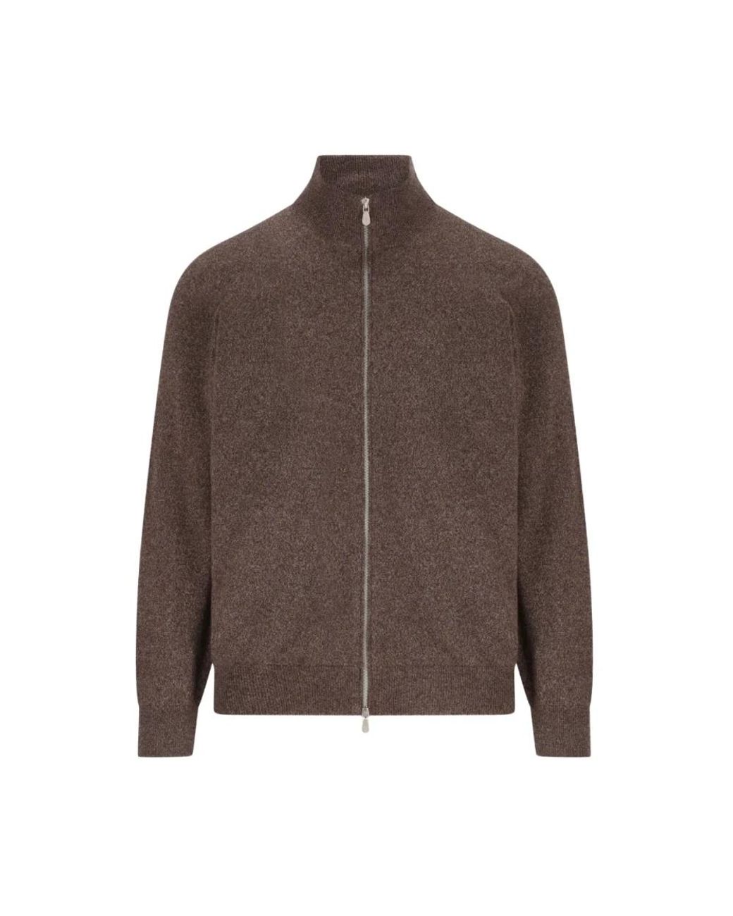 Brunello Cucinelli Brown Cashmere Knitwear for men