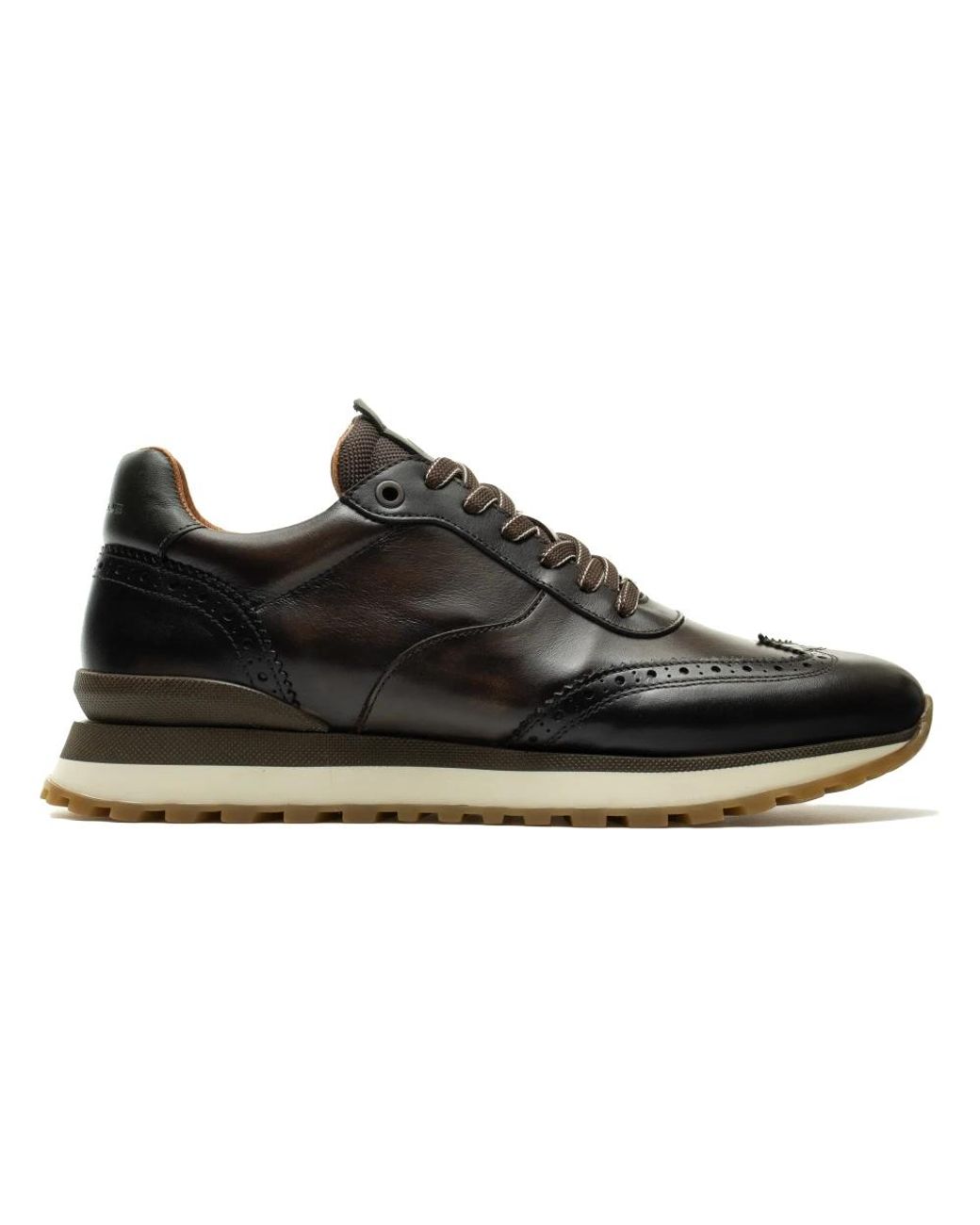 Ambitious Schoenen ,Bruin ,Leer Park Brogue Runner in het Black voor heren
