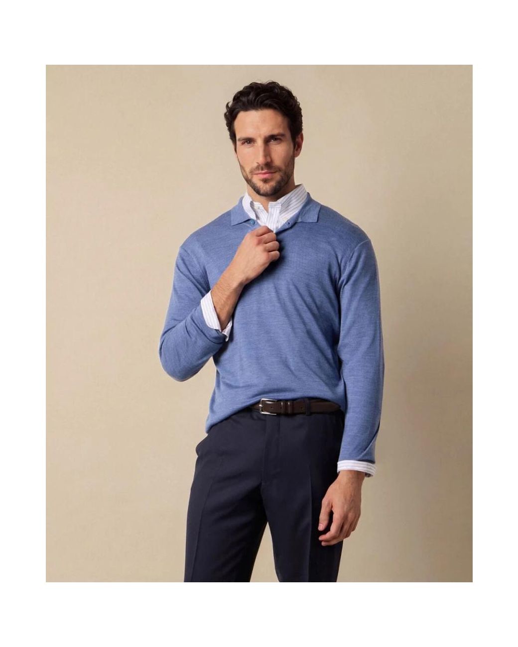Brooks Brothers Blue Round-Neck Knitwear for men