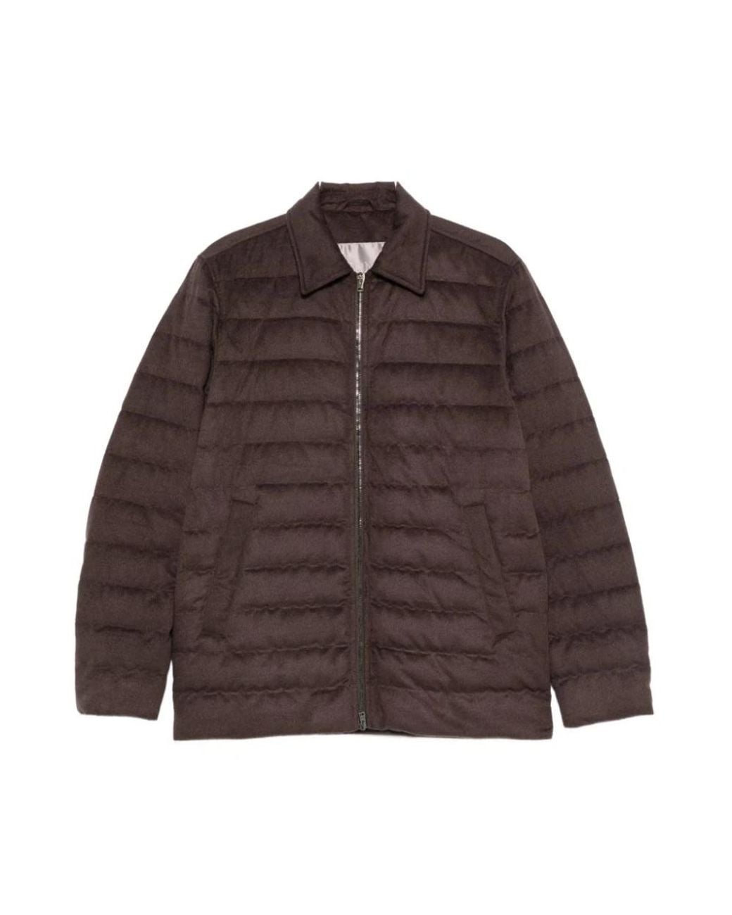 Herno Brown Shirt Collar Jacket for men