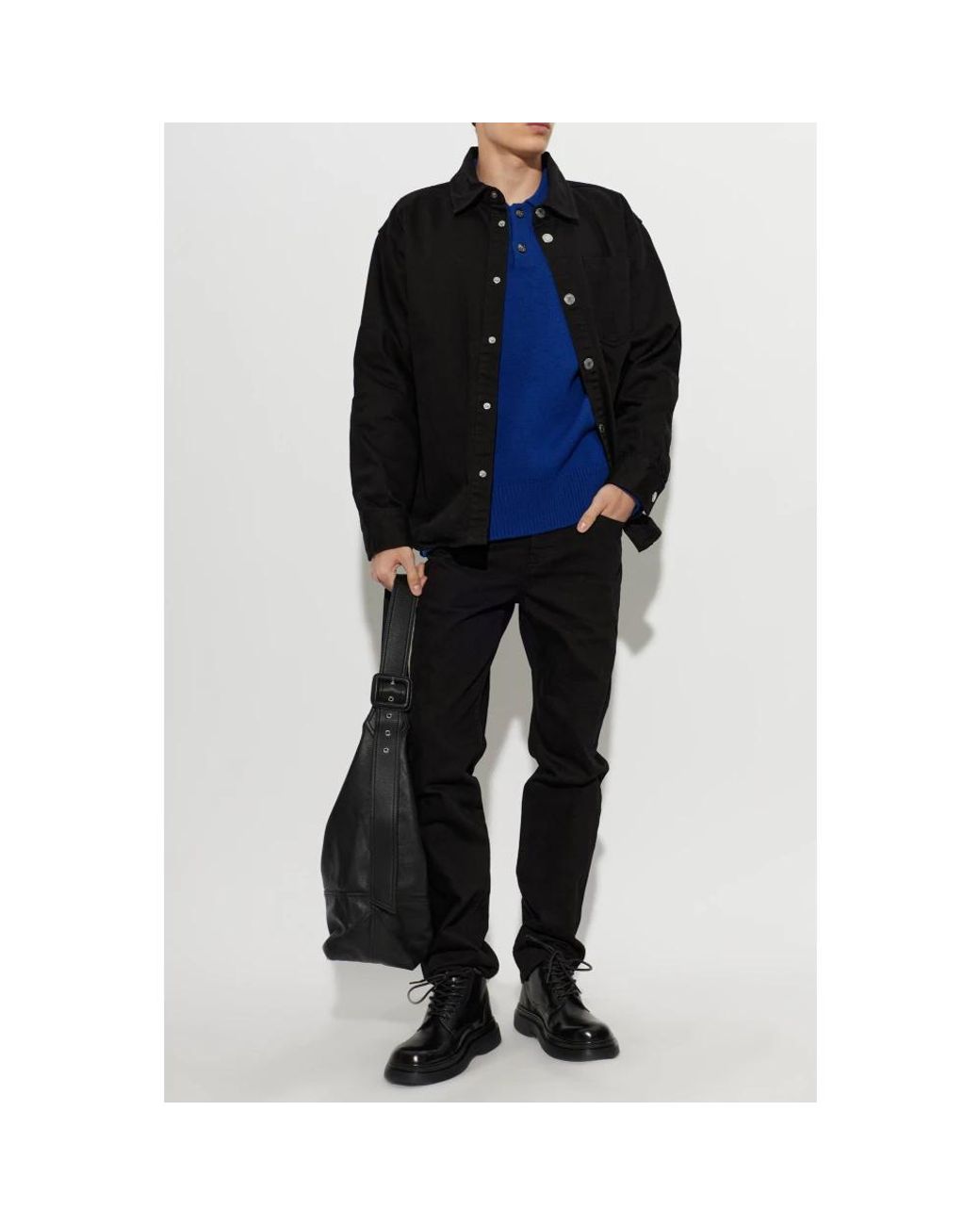 AMI Black Denim Shirts for men