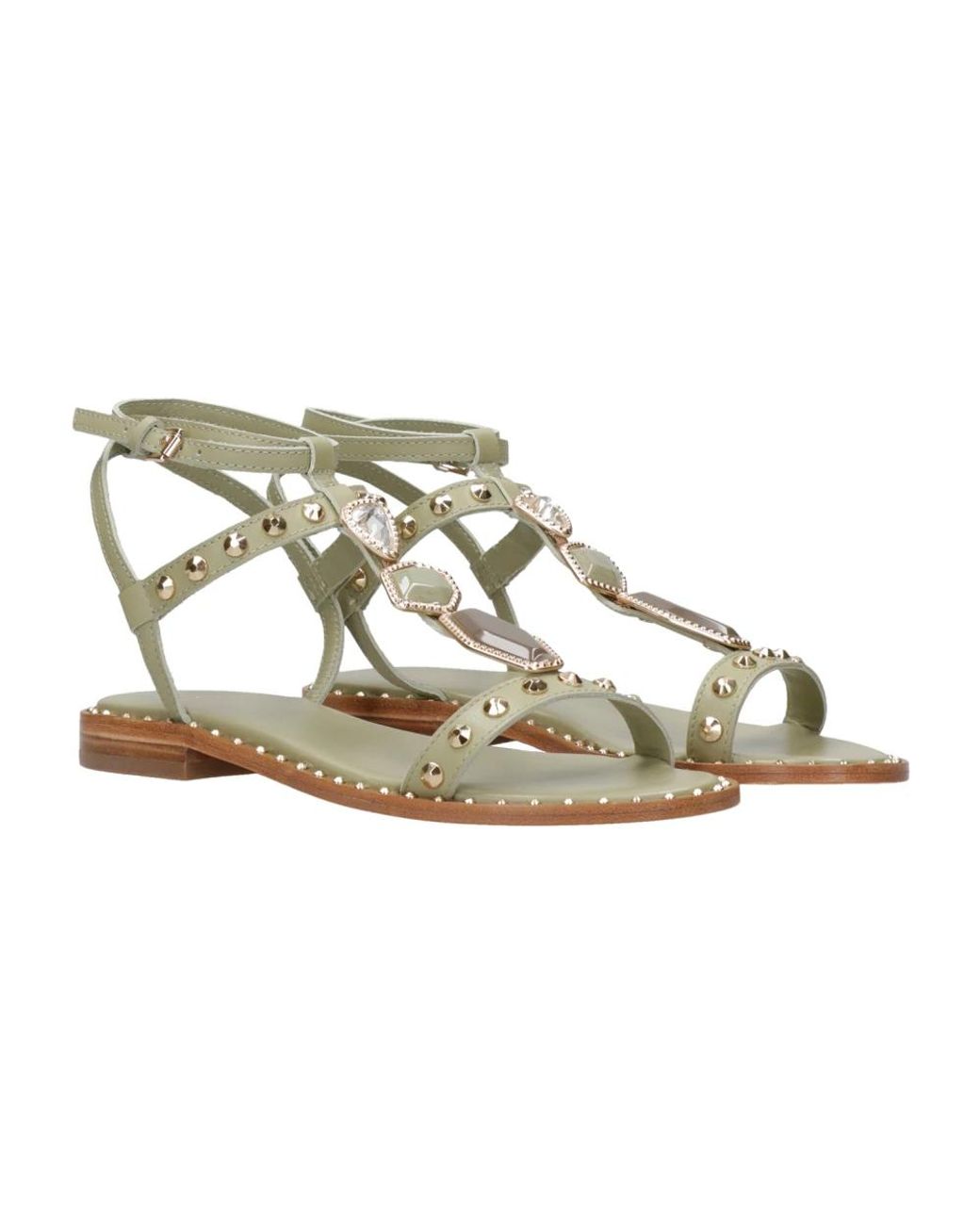 Ash Metallic Flat Sandals