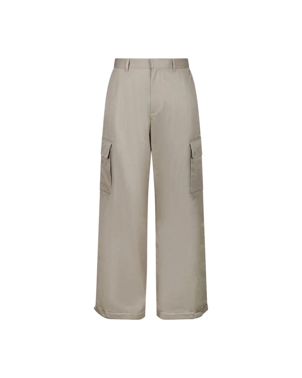 Off-White c/o Virgil Abloh Gray Wide Trousers for men