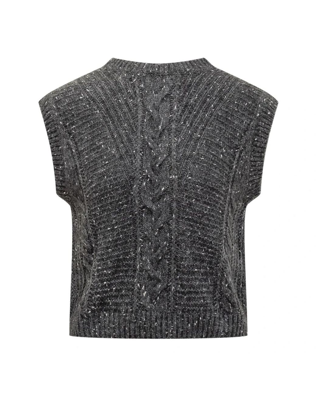 Max Mara Gray Round-Neck Knitwear