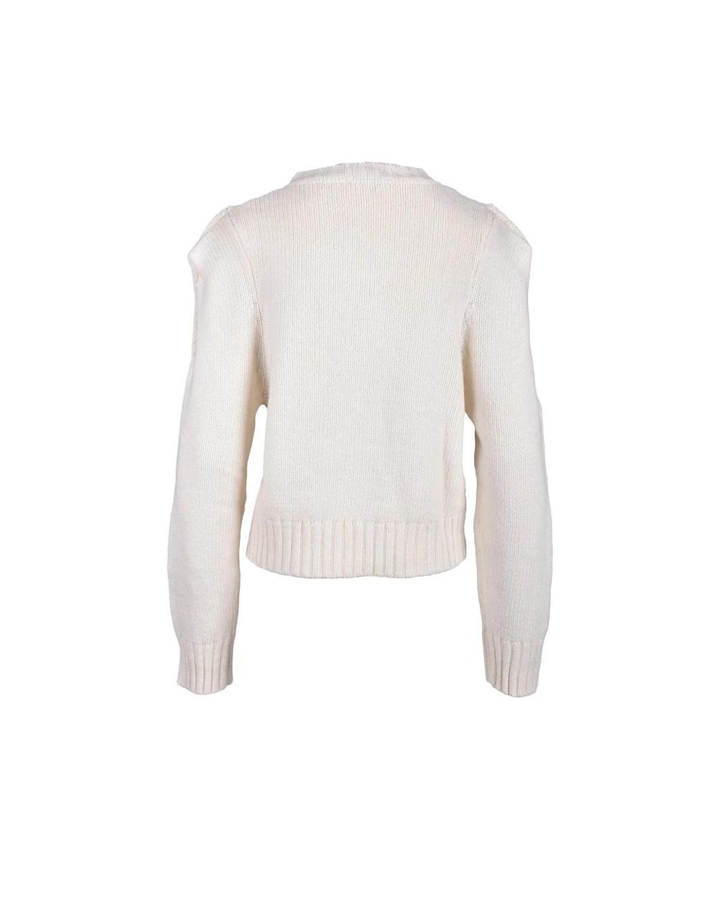 WEILI ZHENG White Round-Neck Knitwear