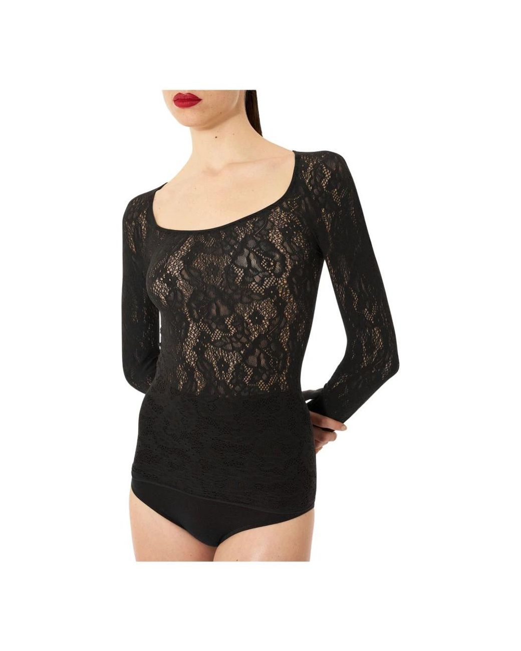 Wolford Black Long Sleeve T-Shirts