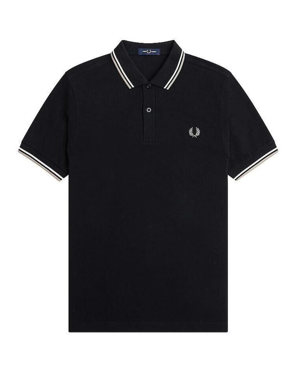 Fred Perry Tops ,Zwart ,Katoen Slim Fit Twin Tipped Polo in het Black voor heren