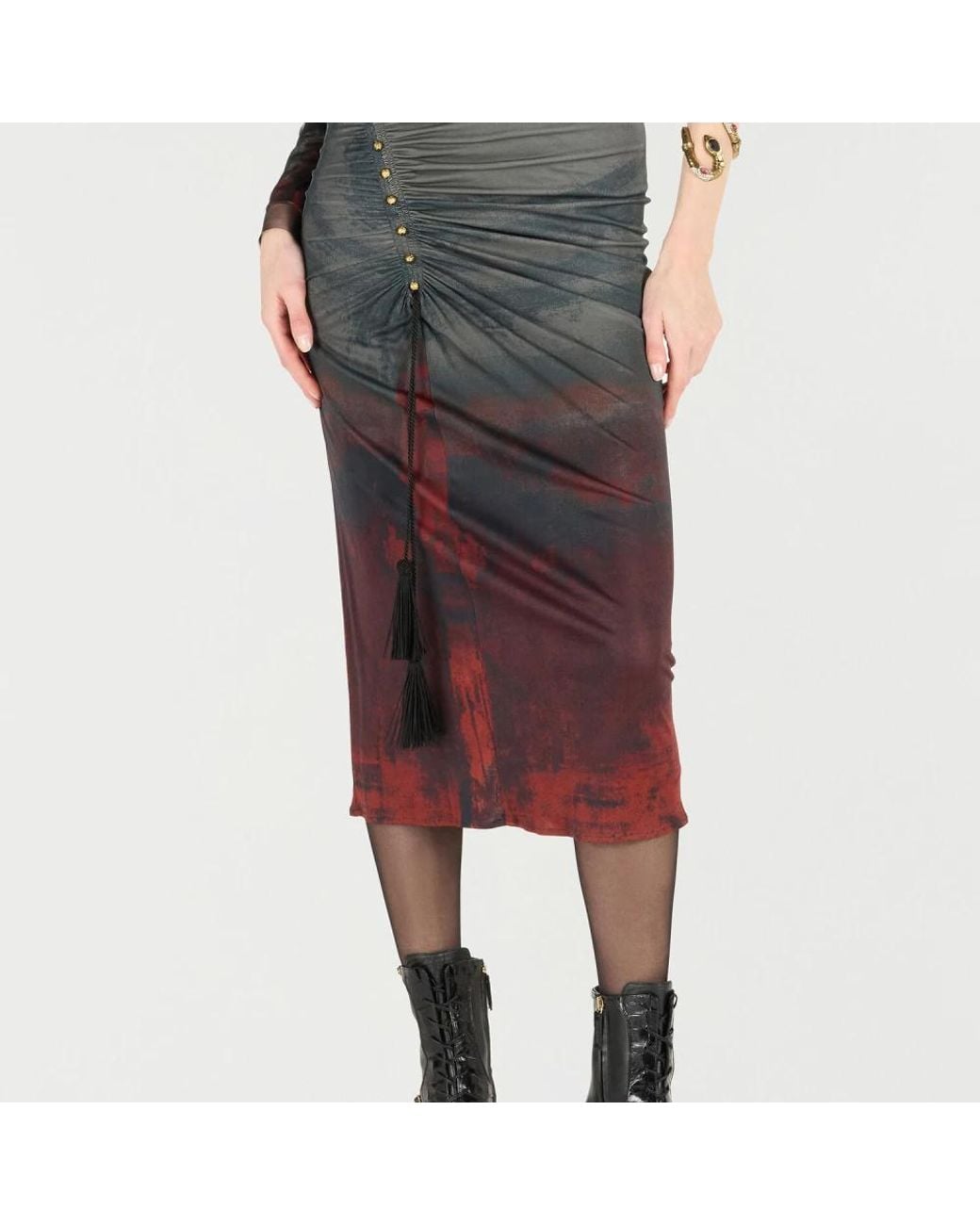 Midi Skirts Roberto Cavalli de color Gray
