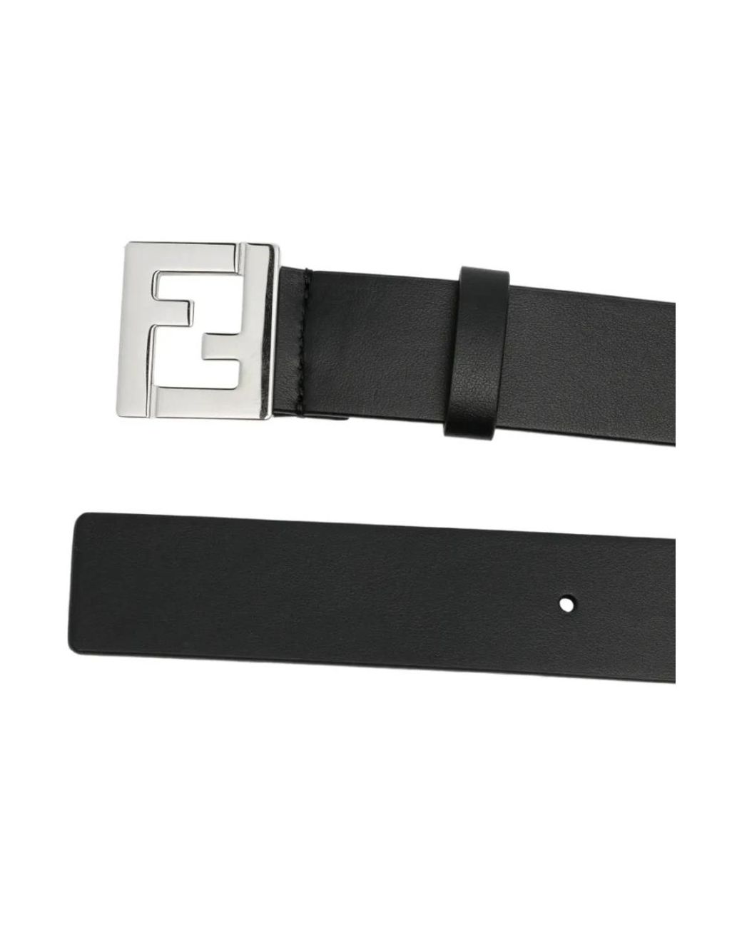 Fendi Ff Logo Gürtelschnalle in Black für Herren