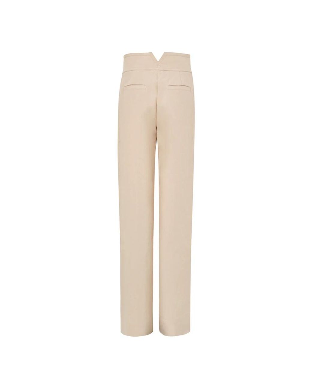 Cult Gaia Natural Straight Trousers