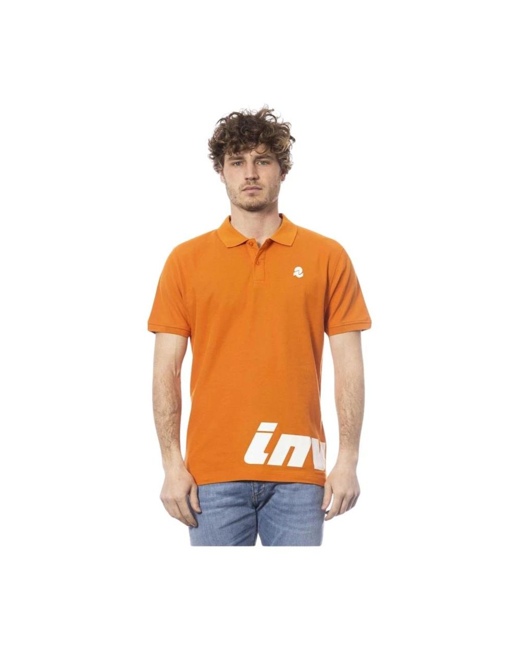 INVICTA WATCH Orange Polo Shirts for men